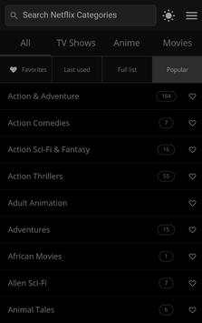 All Netflix Categories 7 تصوير الشاشة