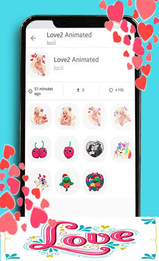 💞WAStickerApp Animated Love Stickers for WhatsApp screenshot 1