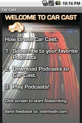 Car Cast Podcast Player screenshot 1