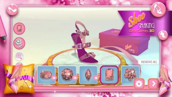 Shoe Making Girls Games 3D screenshot 4