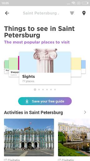 Saint Petersburg Travel Guide in English with map screenshot 2