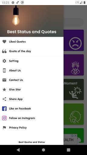 Quotes and Status screenshot 1