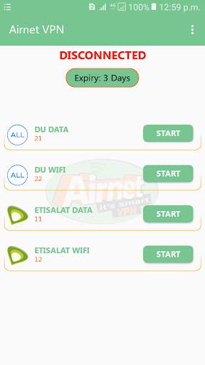 Airnet VPN screenshot 1