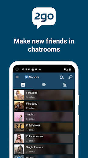 2go Chat - Chat Rooms & Dating 1 تصوير الشاشة