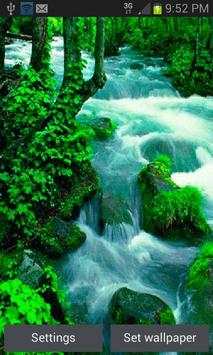 Green Waterfall LWP 1 تصوير الشاشة