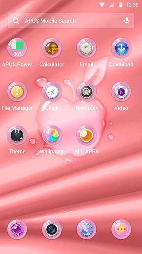 Pink Ponsel -- APUS Launcher Tema Gratis screenshot 6