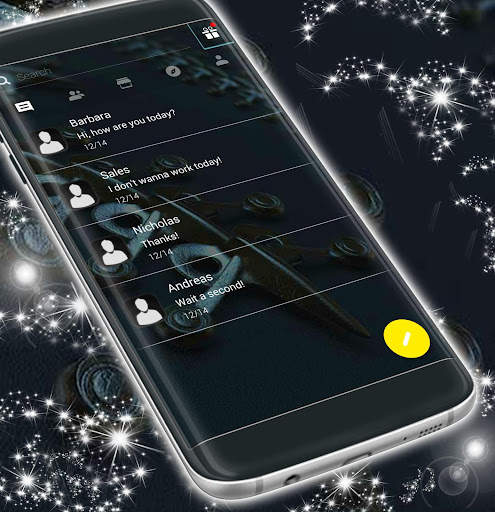 أسود جديد موضوع SMS 3 تصوير الشاشة