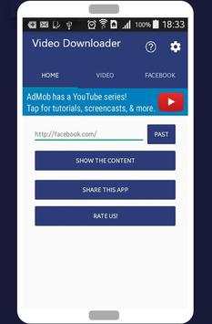 Video Downloader for Facebook screenshot 1