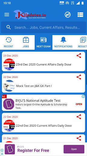 JKUpdates Jobs, JK News, Study screenshot 2
