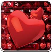 Red Love Petals Keyboard 10001006