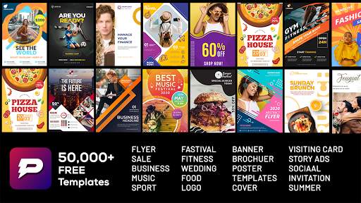 Flyers, Poster Maker, Banner, Card, Graphic Design screenshot 1