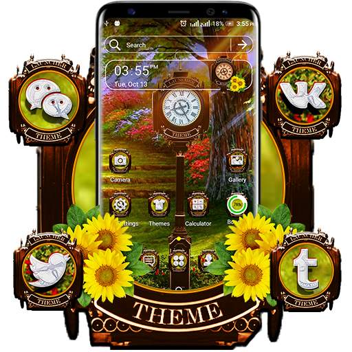 Garden Clock Theme Launcher 1.0.0