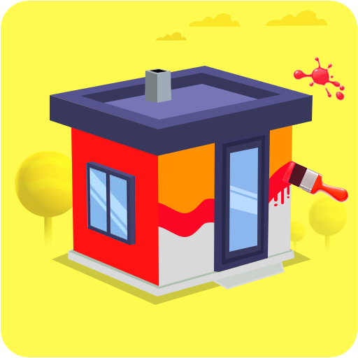 House Color Paint Roller Swipe - Maze Painting icon