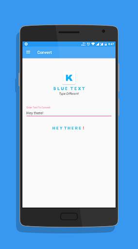 Blue Text - Keyboard   Convert स्क्रीनशॉट 2