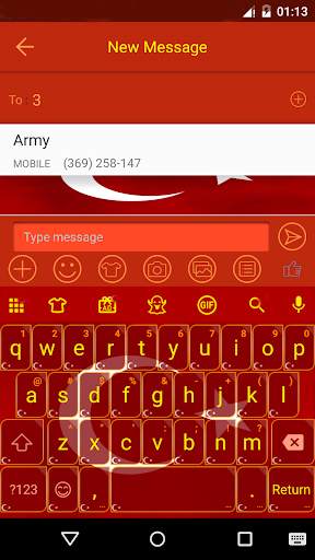 Turkey Emoji Keyboard Theme screenshot 1
