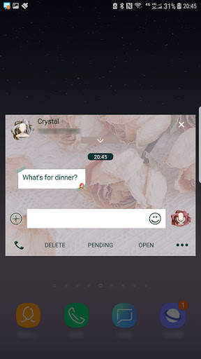Rose messenger skin for Next SMS screenshot 6