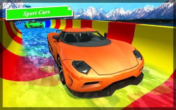 Car Racing in Water Slide - Race Games screenshot 3