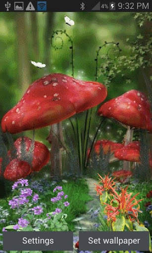 Red Mushroom Live Wallpaper screenshot 1