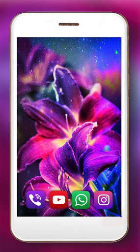 Neon Flowers Amazing Live Wallpaper screenshot 4