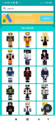 Skin Naruto for MCPE - Skinpack - 3D View screenshot 1