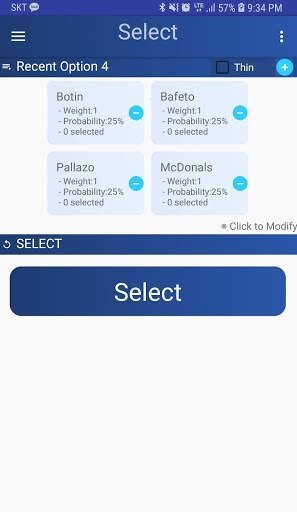 Select : Decision making Random App screenshot 1