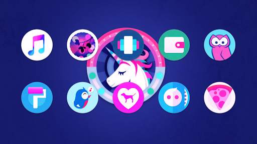 Unicorn Roundies - Free Launcher Theme screenshot 2