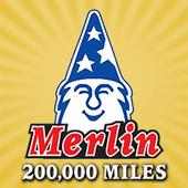 Merlin 200,000 Mile Shops logo
