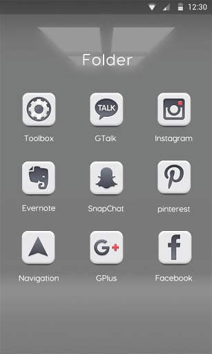 Square GO Launcher Theme screenshot 4