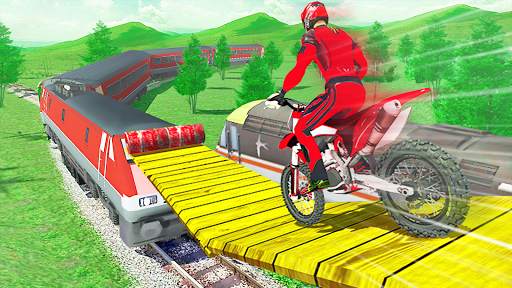 Tricky Bike Stunt vs Train screenshot 1