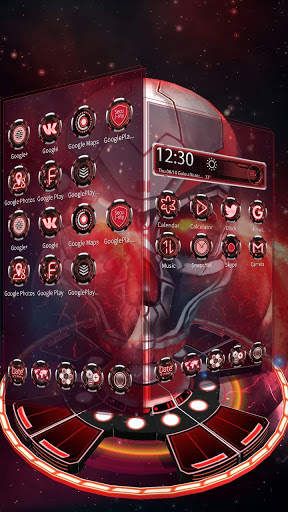 Red tech hell skull theme 4 تصوير الشاشة
