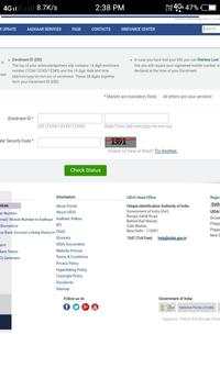 Aadhar Card Status Check screenshot 2