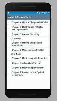 Class 12 Physics Notes screenshot 1