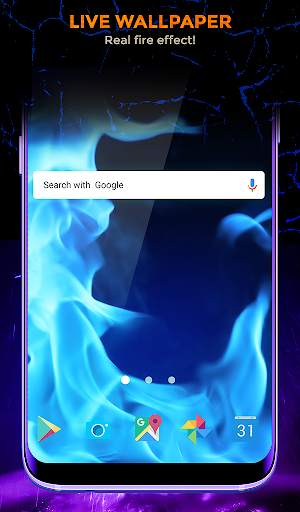 Neon Flames Wallpaper screenshot 1