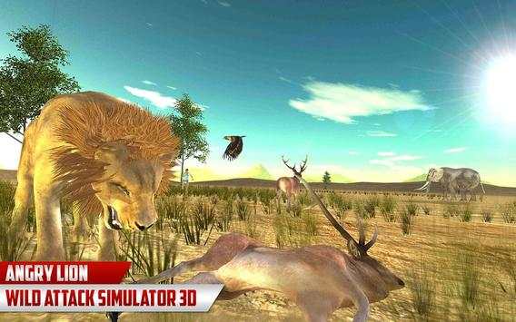 Angry Lion Village Attack - Wild Lion Simulator 3D screenshot 5