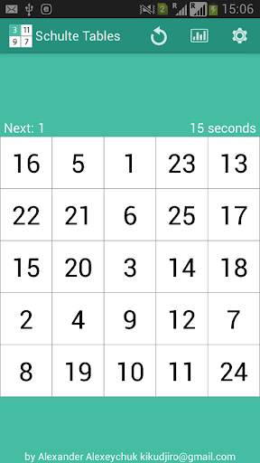 Schulte Tables screenshot 1