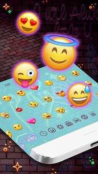 Neon Pink Promise Keyboard Theme screenshot 3