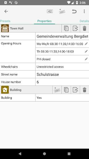 Vespucci - edytor OSM screenshot 3