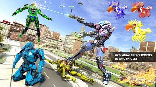 Parrot Robot Transforme: Robot Bike Games स्क्रीनशॉट 3