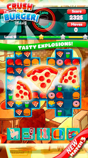 Crush The Burger ! Deluxe Match 3 Game screenshot 3