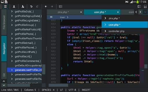 Zira PHP Editor 2 स्क्रीनशॉट 9