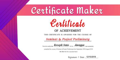 Certificate Creator - Templates & Design Maker screenshot 1