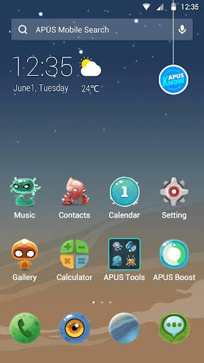 Mysterious Alien world-APUS Launcher theme screenshot 1
