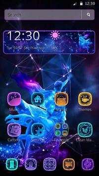 Sagittarius Constellation Blue  Launcher Theme screenshot 1