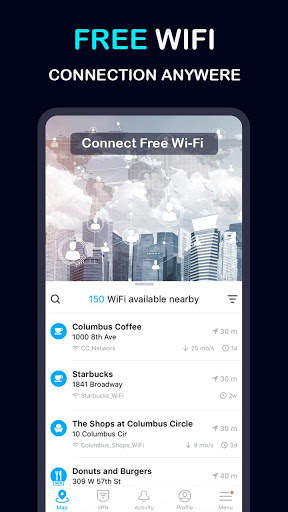 Free WIFI Connection Anywhere Network Map Connect screenshot 3