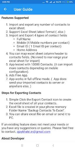 Backup Contacts To Excel For WhatsApp screenshot 7