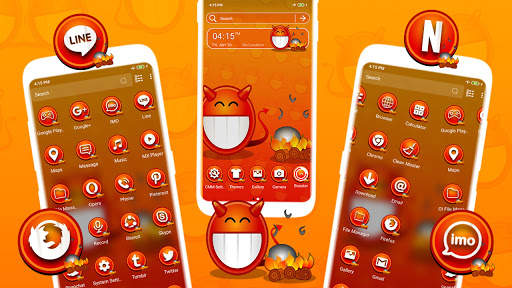 Orange Emoji Launcher Theme screenshot 4