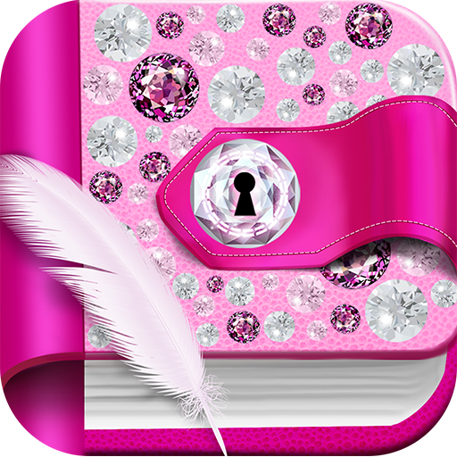 Diamond Diary With Lock icon