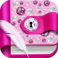 Diamond Diary With Lock logo