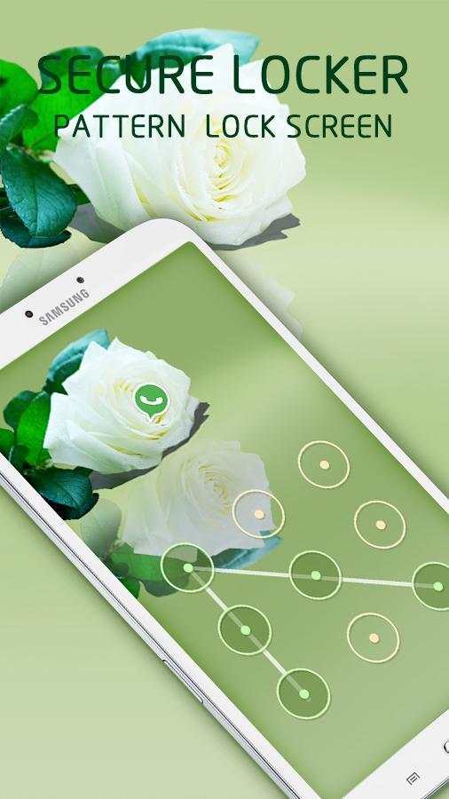 Applock Theme White Rose screenshot 3