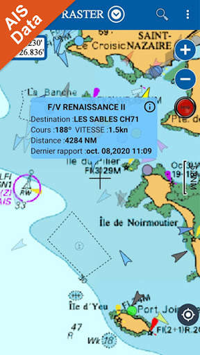 AIS Flytomap GPS Cartes nautiques et de pêche screenshot 2